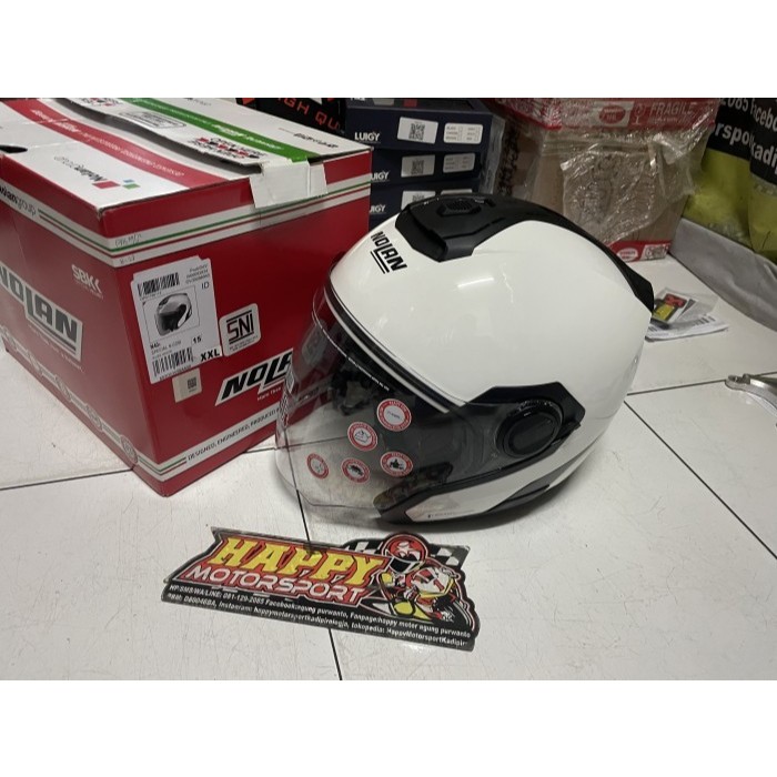Helm halfface nolan n40.5 special white glossy