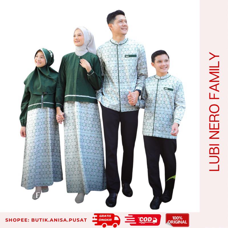 LUBI NERO FAMILY RIFLE GREEN Sarimbit Keluarga Lebaran 2025 Riffle Green