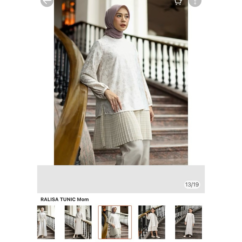 Geulis.id ALANKARA SERIES SAND / FAMILY SET / SARIMBIT KELUARGA RAILSA TUNIC MOM size M