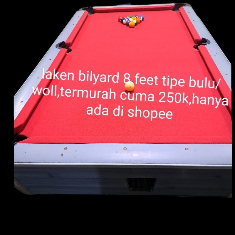 laken bilyard 8 feet,karpet bulu kain woll
