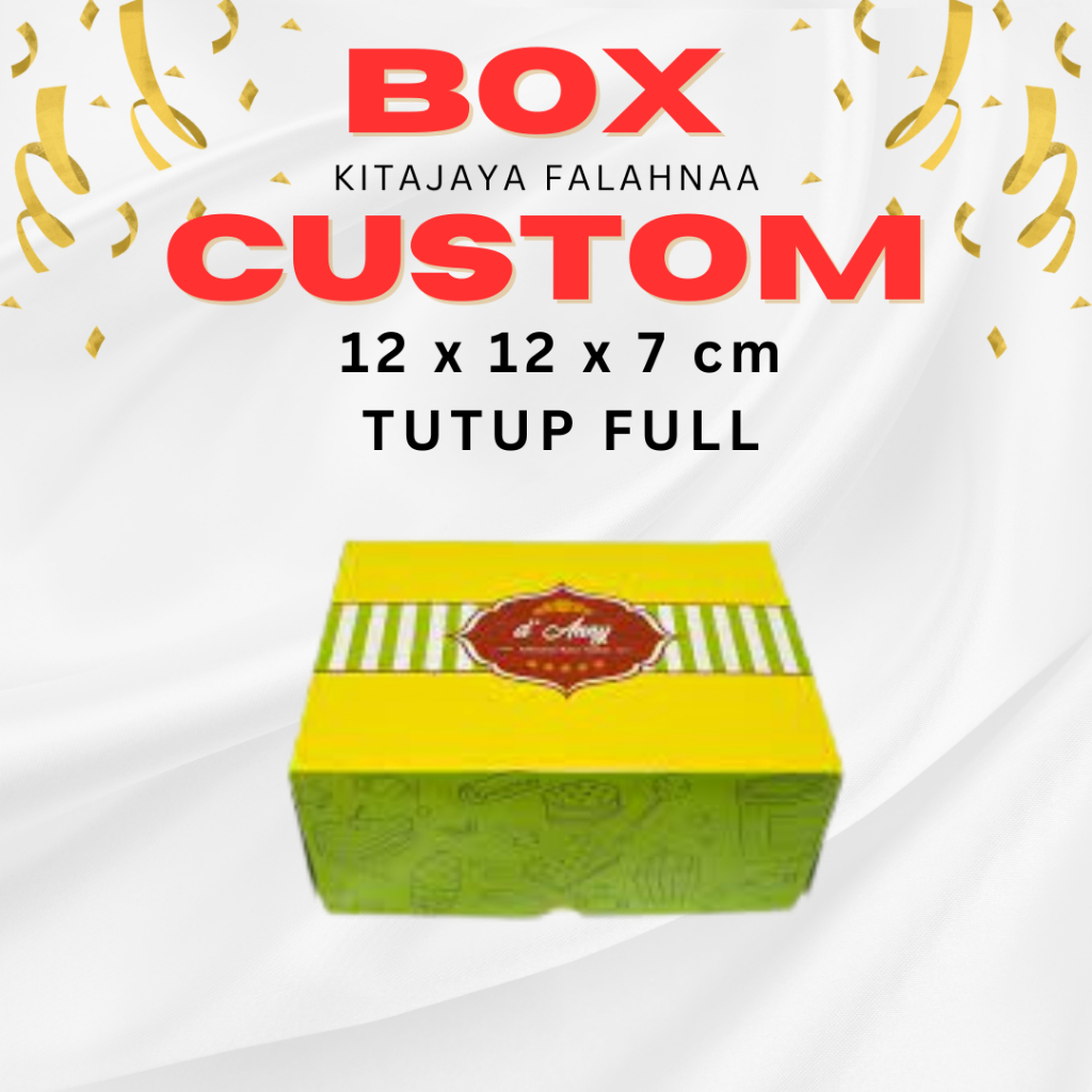 

(FREE DESAIN) BOX CUSTOM 12x12x7 TUTUP FULL