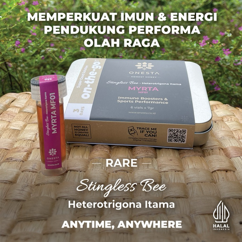 

Onesta Honest Honey MYRTA MF01 On The Go Travel Pack | Madu asli premium pure raw 100% tanpa campuran | 6 pcs x 7gr