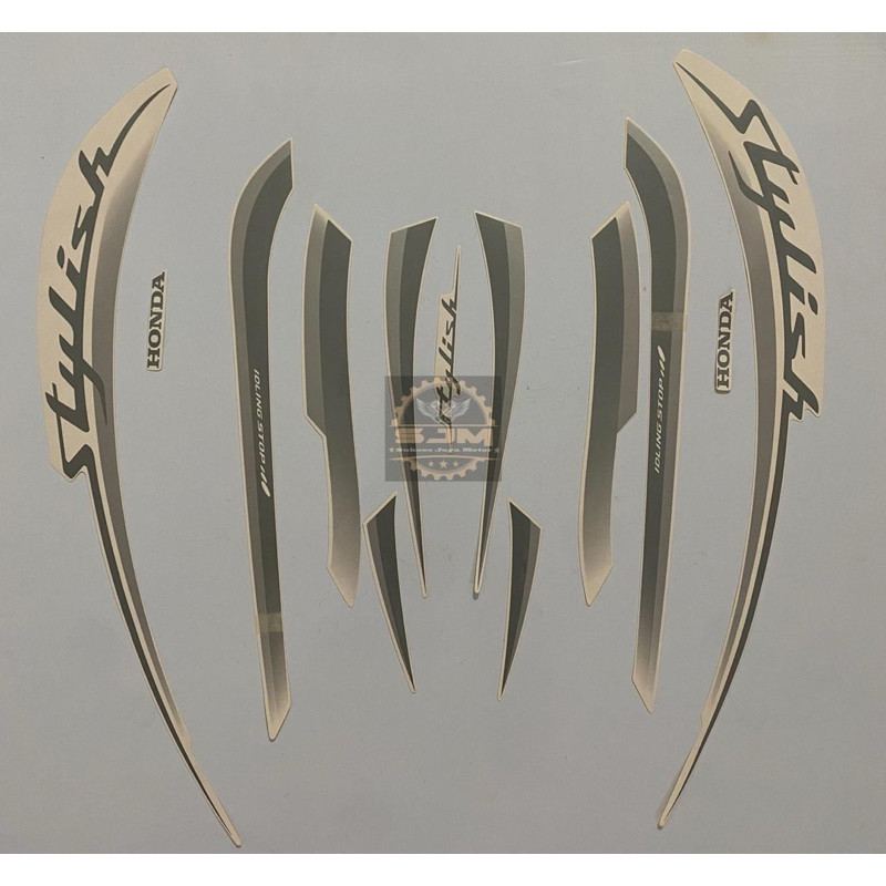 Stiker Striping Honda Scoopy Stylish 2019 Putih Original 100%