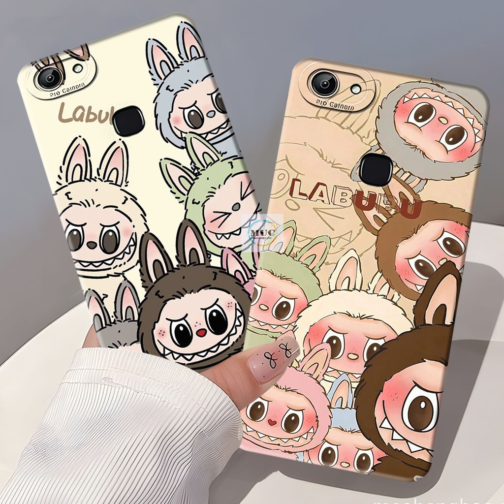 Cassing Vivo V7 Plus / V5 Plus / V9 / Vivo Z1 Pro Case Motif Labubu Lucu - Case Vivo - Marbel Case -