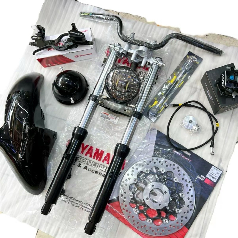 shock sok depan byson pnp yamaha rx king jogja style tinggal rakit