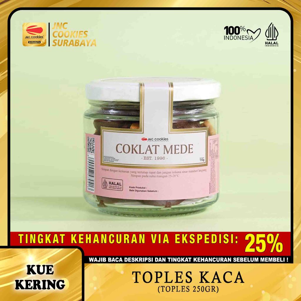 

Kue Kering Coklat Mede (Toples Kaca) - Kue Kering JNC Cookies Surabaya - J&C Cookies - Home Made Cookies - Kue Lebaran Kue Kering Lebaran Kue Kering Idul Fitri Kue Kering Idul Adha Kue Natal Kue Kering Natal Kue ina Cookies Premium Kue Kering Premium