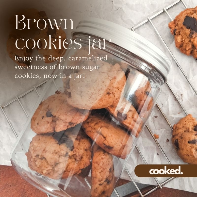 

Brown sugar chocolate chip cookies jar