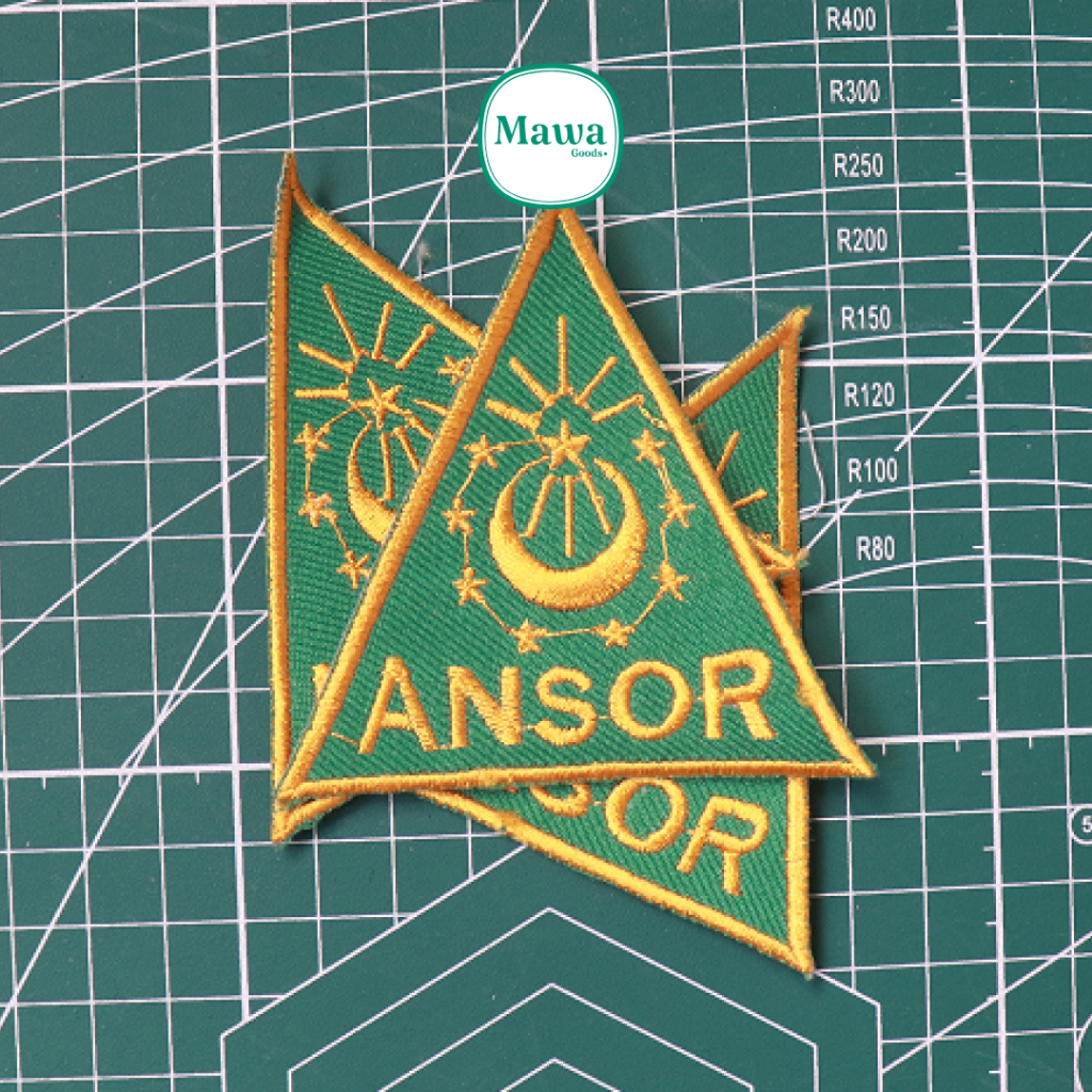 BET Logo Bordir Ansor / Ansor Bordir Logo / Patch Ansor Hijau Segitiga / Termurah Baru Custom