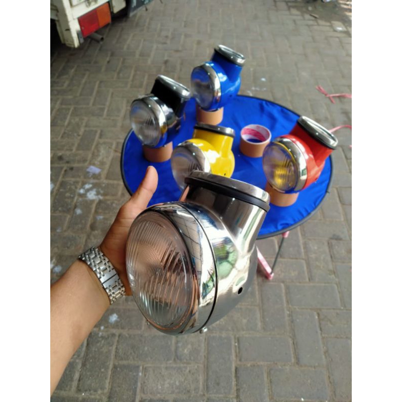 batok lampu S90/69 bahan besi press full set reflektor dan spidometer