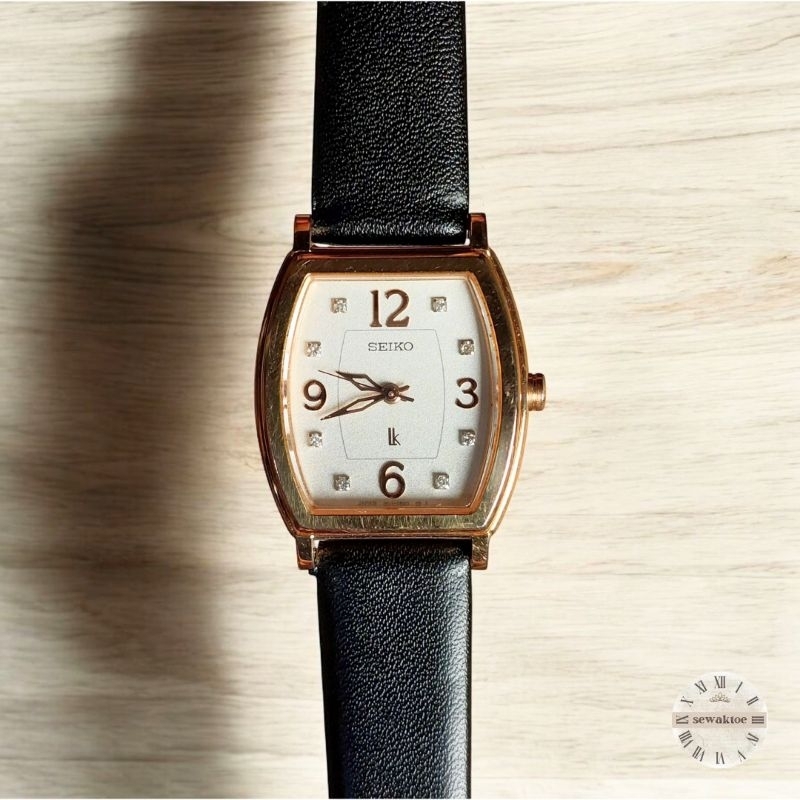 Jam Tangan Wanita - Seiko Lukia Rose Gold Textured Dial Original