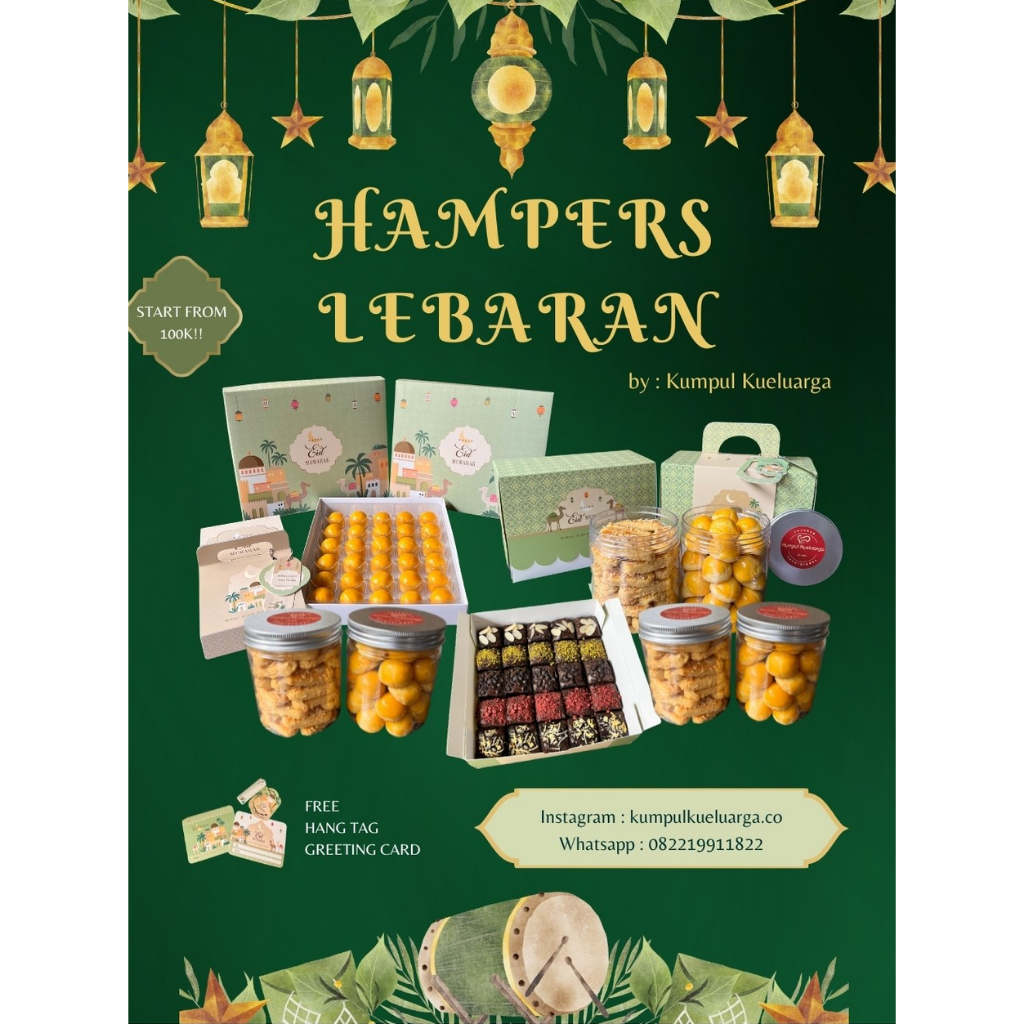 

[AVAILABLE BANDUNG ONLY] Hampers Lebaran Bandung 2025 | Kue Kering Premium | Brownies Premium