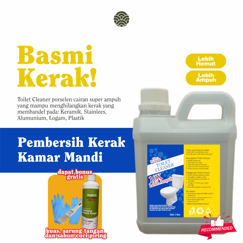 (Aman Bersih) Cairan Ajaib Pembersih Toilet Kamar Mandi Stainless Shower Keran Pembersih Kerak WC No