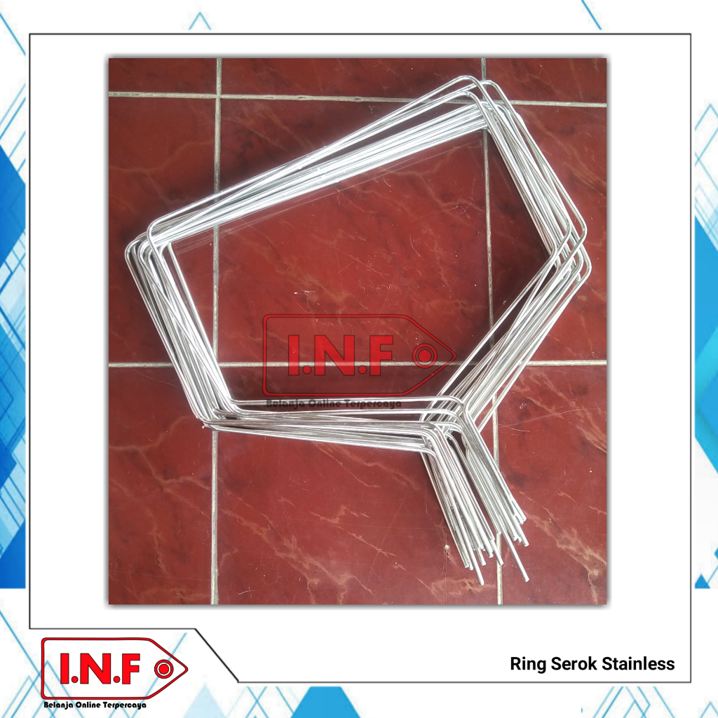 ring serok stainless tebal 5 mm / ring serok stainless kotak / ring serok ikan kuat dan tebal