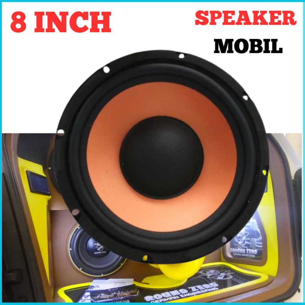 Speaker Mobil 8 Inch Subwoofer Mobil Strong Bass Shock Magnetic Steel Super Full Bass - AM81