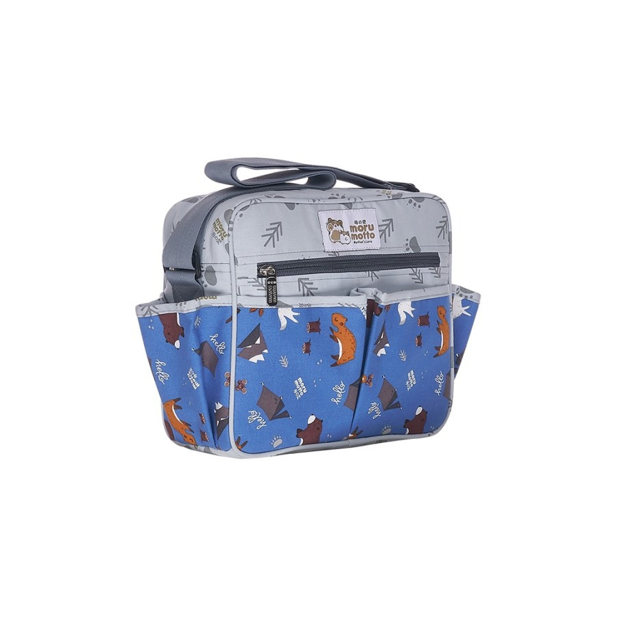 Moru Motto by Dialogue Tas perlengkapan Bayi Kecil Multi Saku Bear And Friends Series | diaper trave