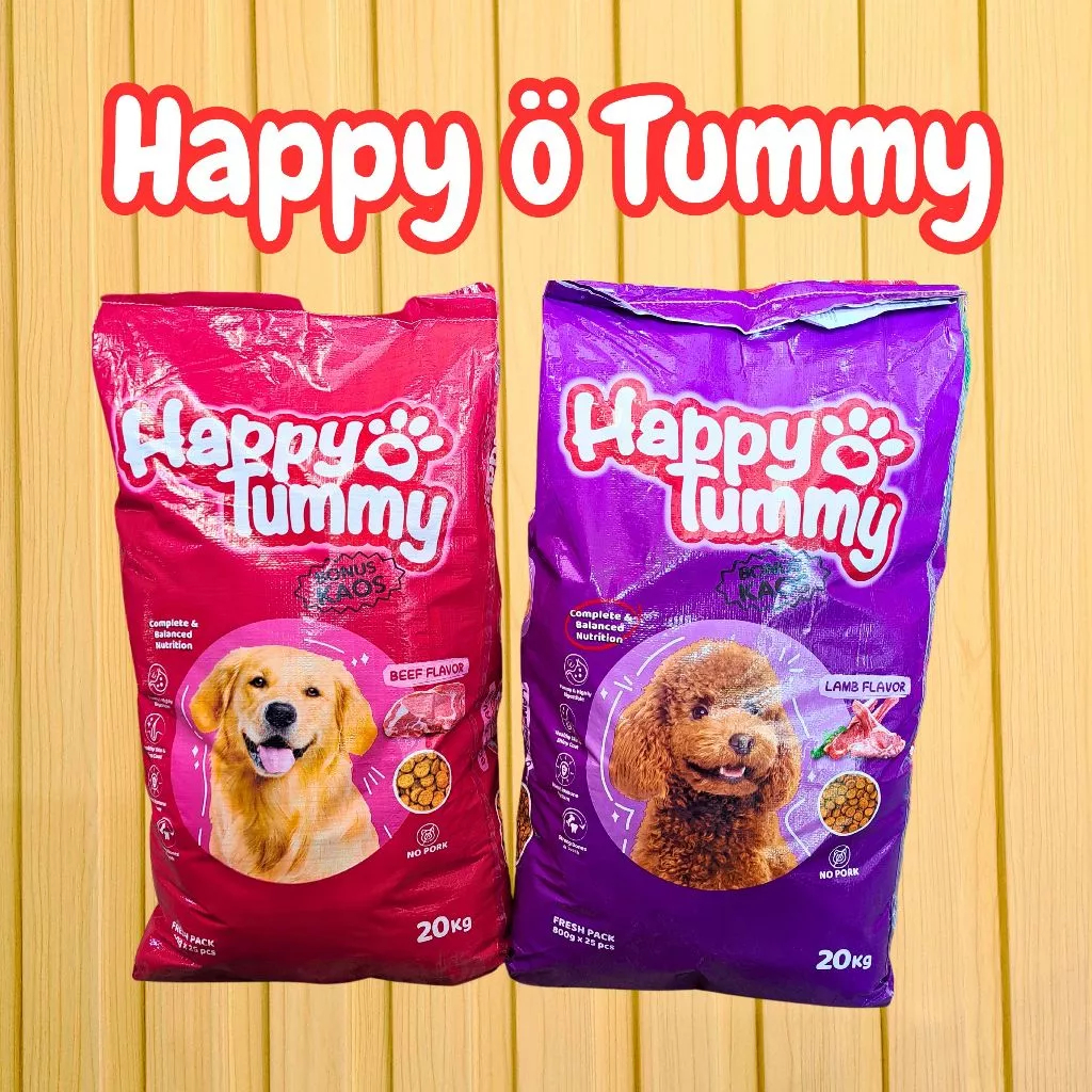 GOSEND INSTAN MAKANAN ANJING HAPPY TUMMY  LAMB & BEEF DOG 20KG / DOG FOOD HAPPY TUMMY DOG 20 KG