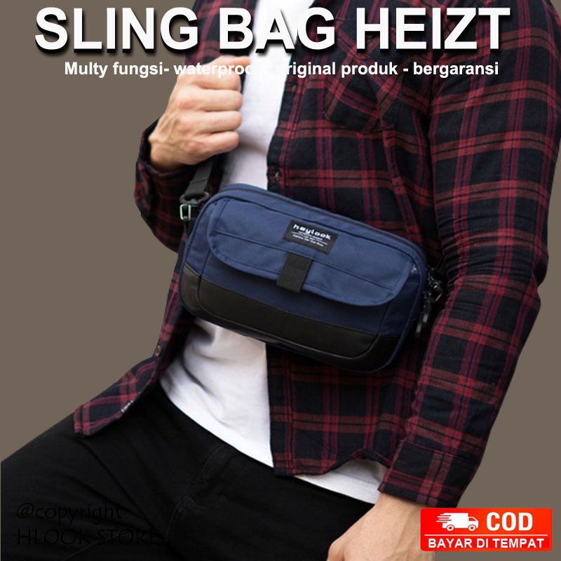 Tas selempang bahu multi fungsi clutch pouch bag unisex pria waterproof kualitas distro terbaru tas 