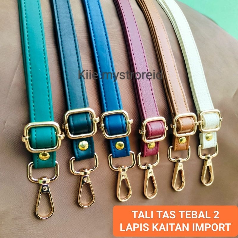 Strap Tali tas Selempang Dobel Layer Tebal untul Tas Pria Wanita