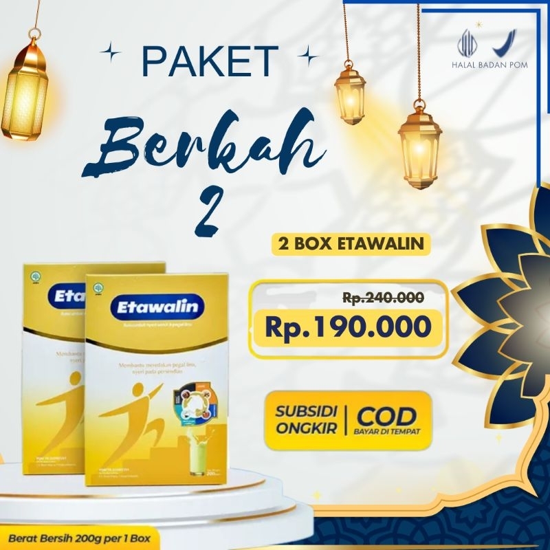 

ETAWALIN SUSU ETAWA ORI ATASI NYERI SENDI DAN ASAM URAT 2 BOX