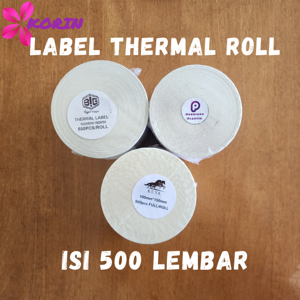 

Kertas Sticker Thermal Label Barcode BIG ROYAL PACK / KUYA / PABRIKAN PLASTIK / 500 pcs 100x150 / 10x15 cm Stiker / A6
