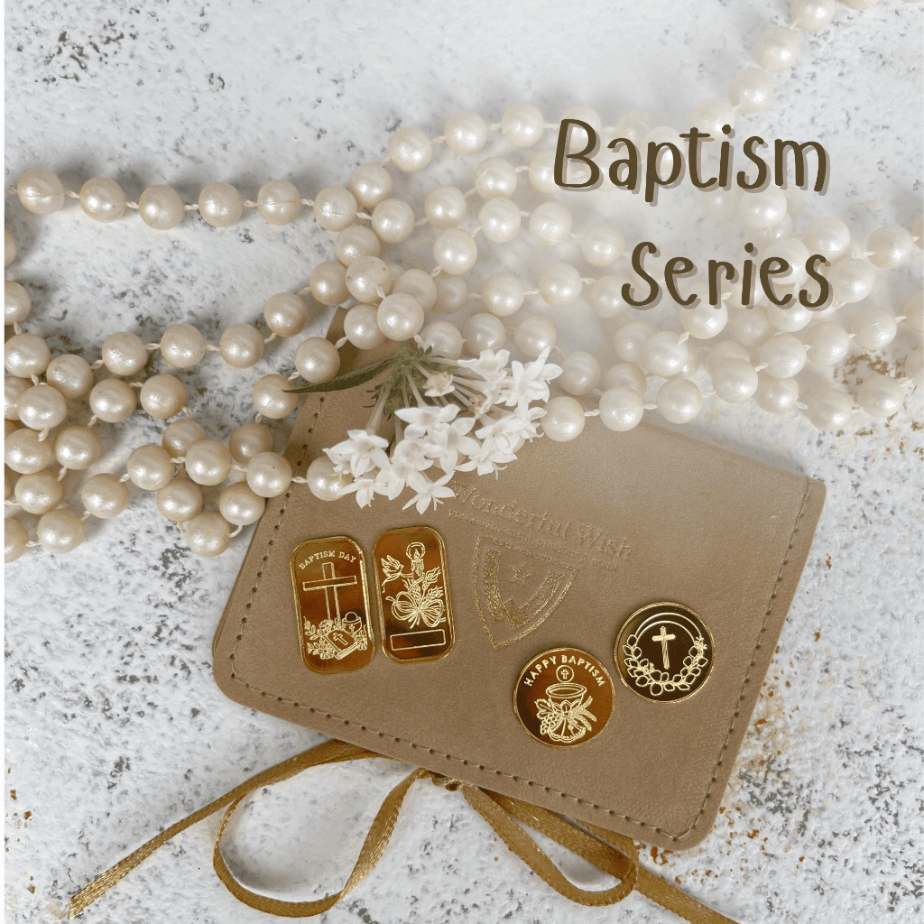 Wonderful Wish emas batangan 24k custom ukir Baptism Series