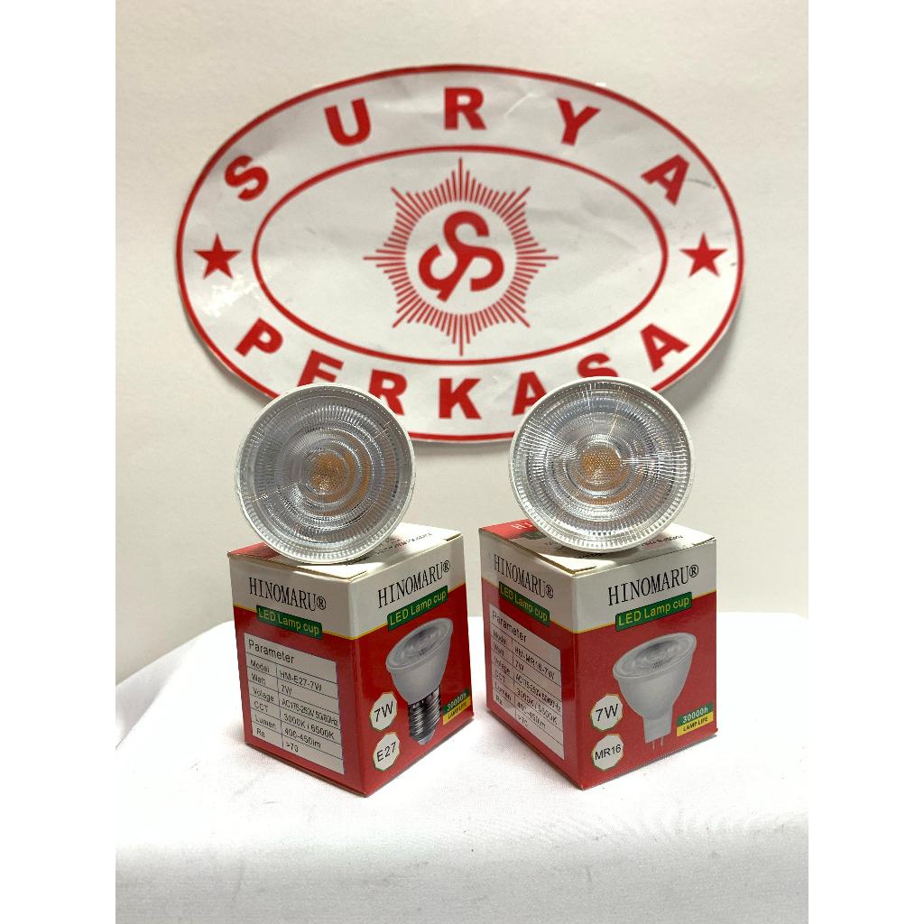 Surya Perkasa Hinomaru  LED LAMP cup E27 & MR16 LAMPU HALOGEN SPOTLIGHT LED 7WATT FITTING E27 7 WATT