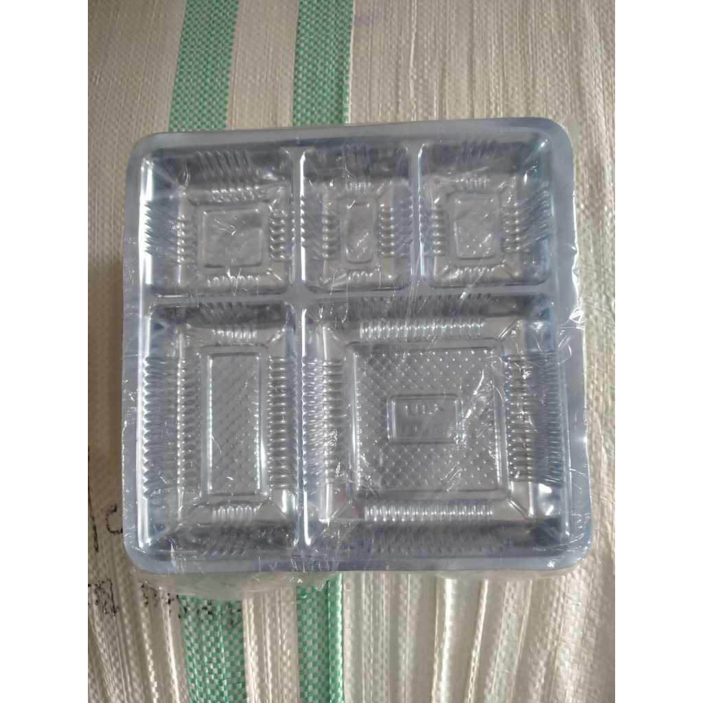 SEKAT NASI KOTAK / MIKA KOTAK NASI / TRAY KOTAK NASI PADANG SEKAT 5 isi 50 PCS per bungkus