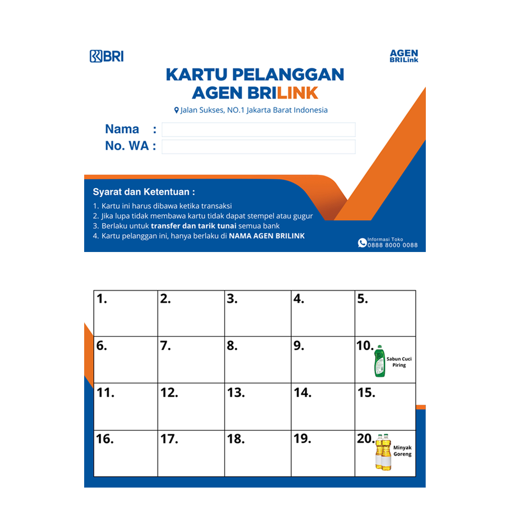Kartu Pelanggan Agen BRILink Eksklusif dan Menarik
