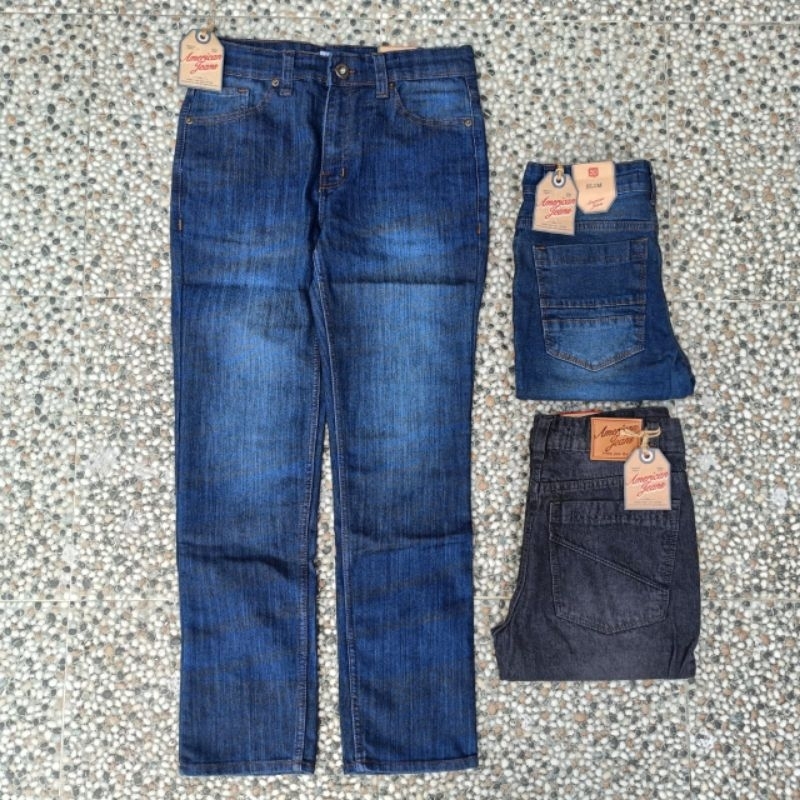CELANA PANJANG JEANS NVD&AMERICAN [PINGGANG KANCING]