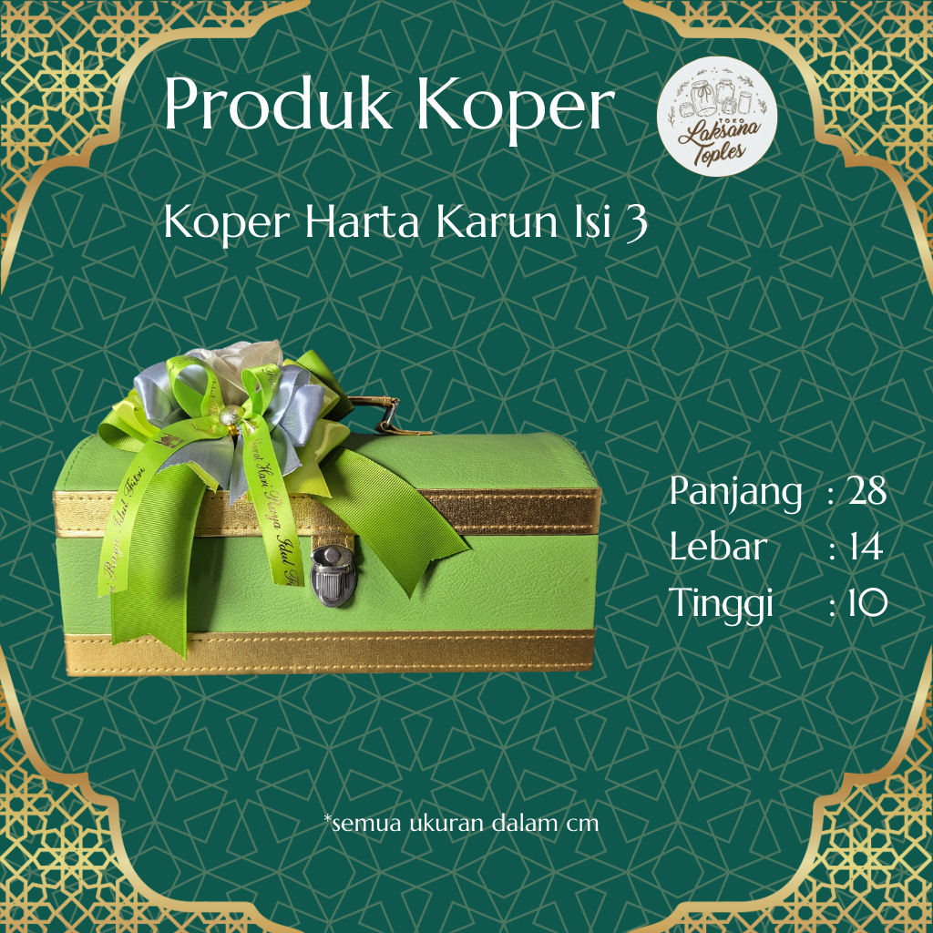 

KOPER HARTA KARUN ISI 3 JAR / BOX HAMPERS PARCEL LEBARAN