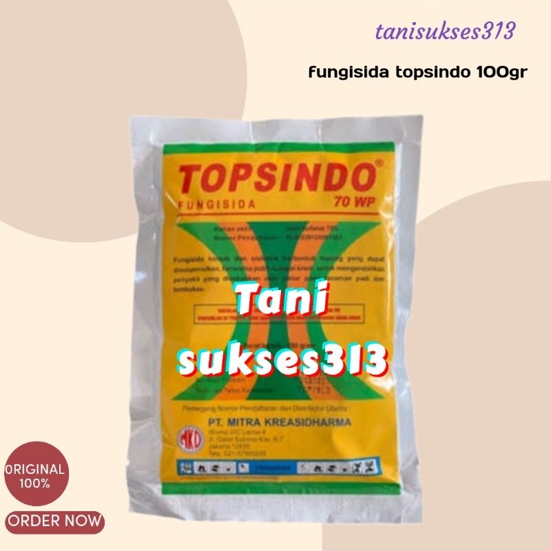 Fungisida topsindo 70wp 100gram pembasmi jamur padi topsindo 100gram fungisida