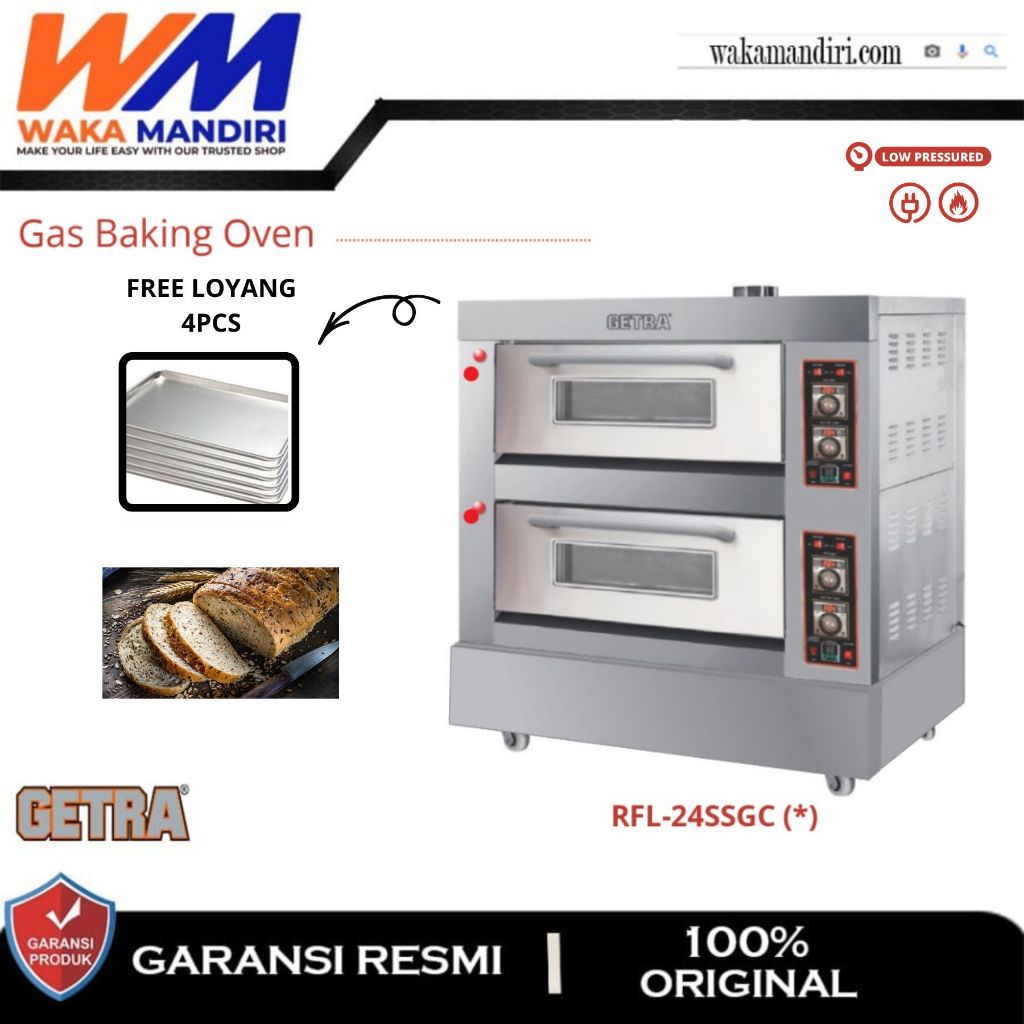 OVEN GETRA 2 DECK 4 TRAY RFL 24SSGC PEMANGGANG ROTI KUE GARANSI RESMI