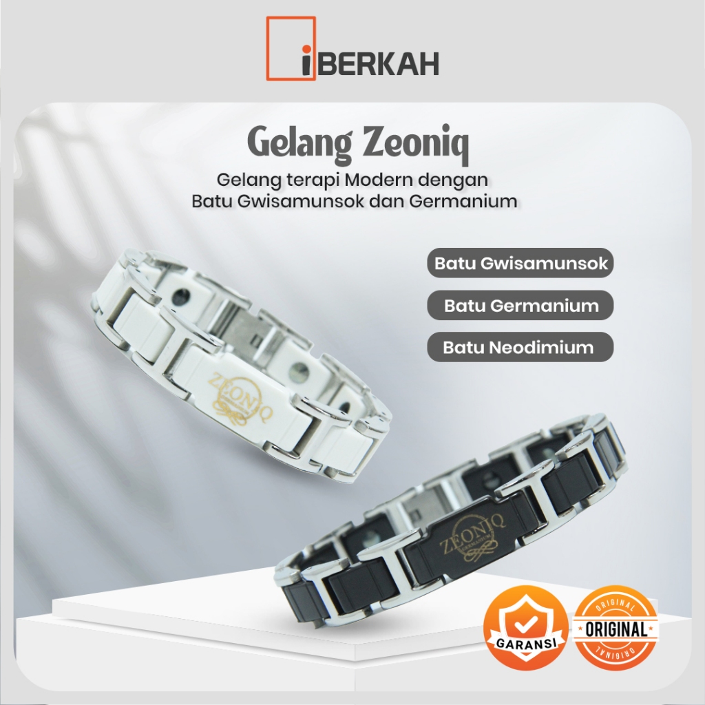 GELANG ZEONIQ - Gelang Batu Gwisamunsok + Germanium + Magnet Neodimium