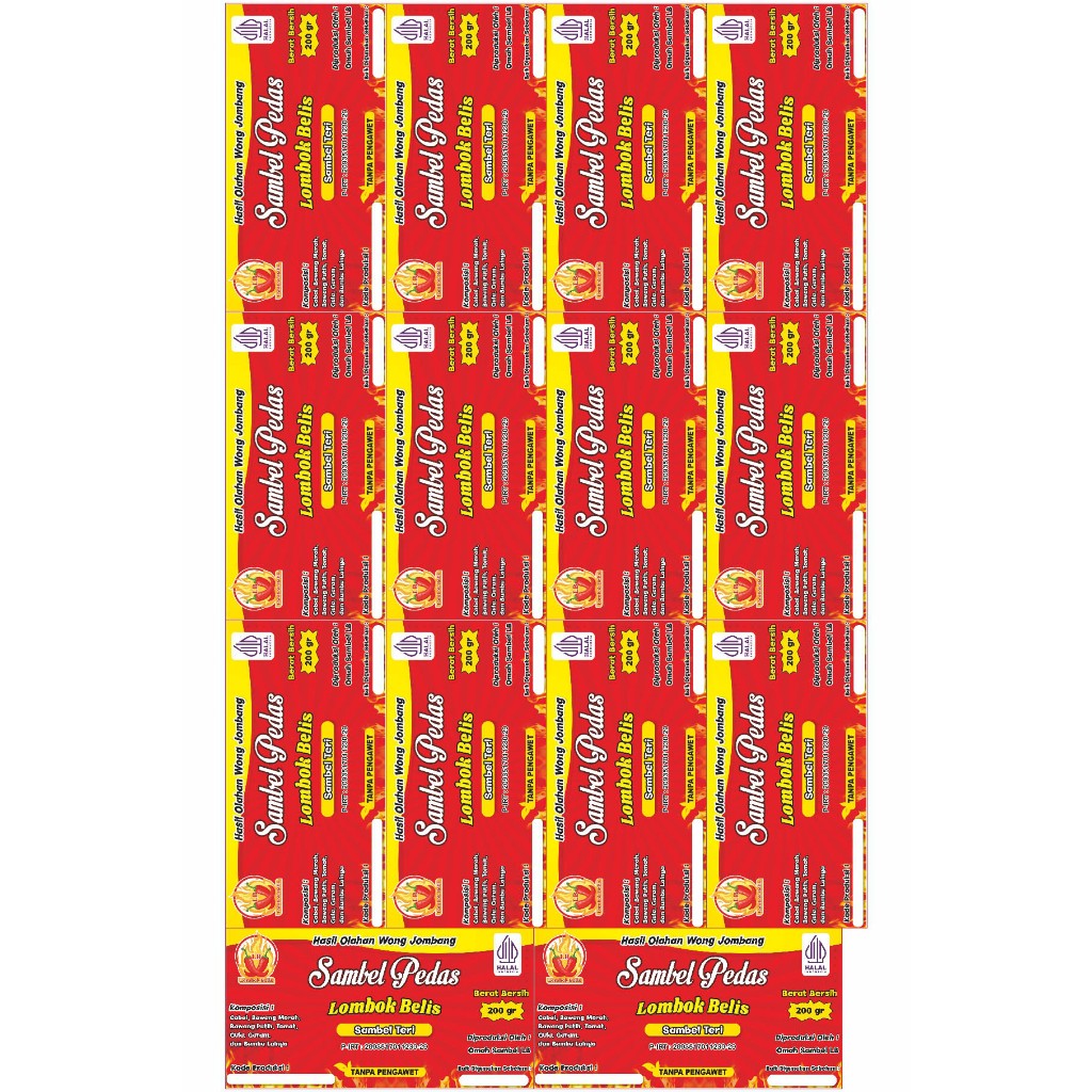 

STICKER VYNIL A3+ ANTI AIR & GLOSY / BONTAX LABEL PRODUKSI USAHA...CUSTOM