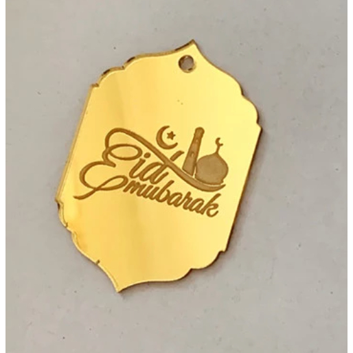 

Hampers Tag Lebaran Eid Mubarak Acrylic Hiasan Kado Gift Label