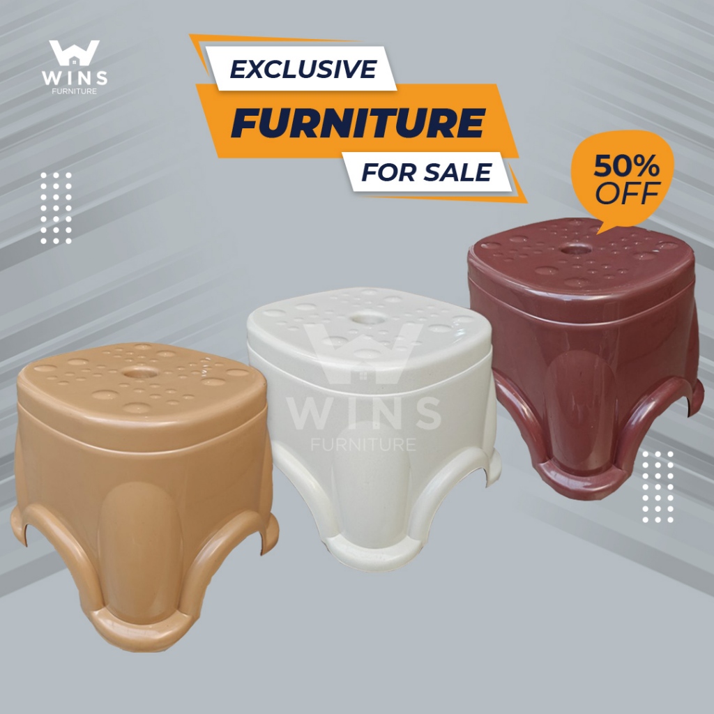 Wins Bangku / Kursi Jongkok Dingklik Plastik Premium Quality Super Kuat