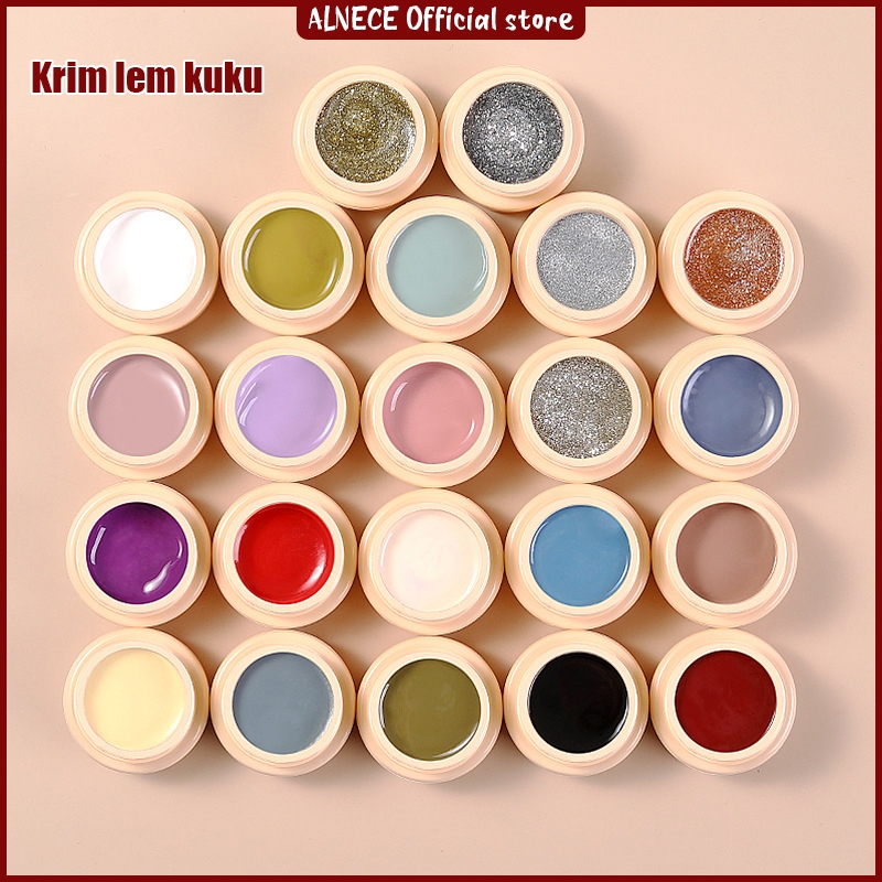 Alnece ORIGINAL Mud Gel Series UV Gel Nail Polish Kutek Gel 5gr halal untuk sholat