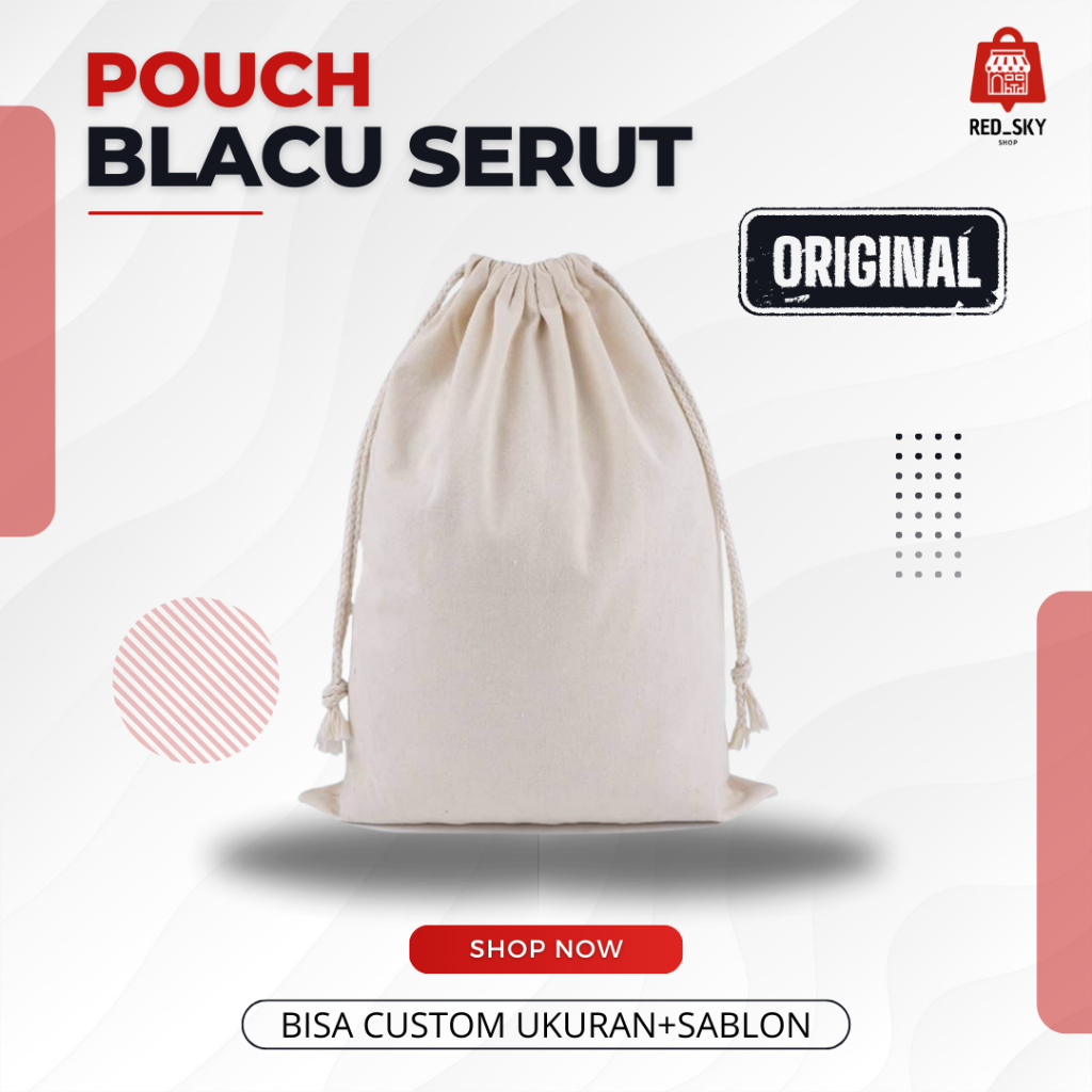 Pouch blacu serut wadah kantong kopi atau parfum Variasi KECIL