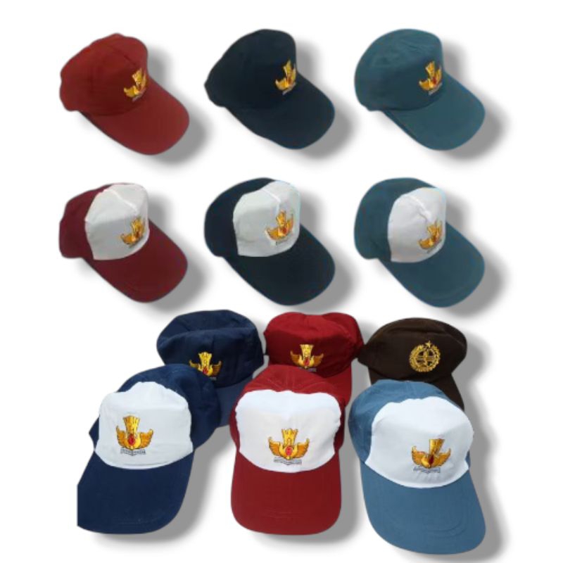 TOPI SEKOLAH NEGERI SD SMP SMA PRAMUKA BORDIR TUTWURI HANDAYANI