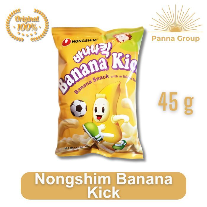 

Nongshim Banana Kick / Makanan ringan rasa pisang / Chiki Korea 45g