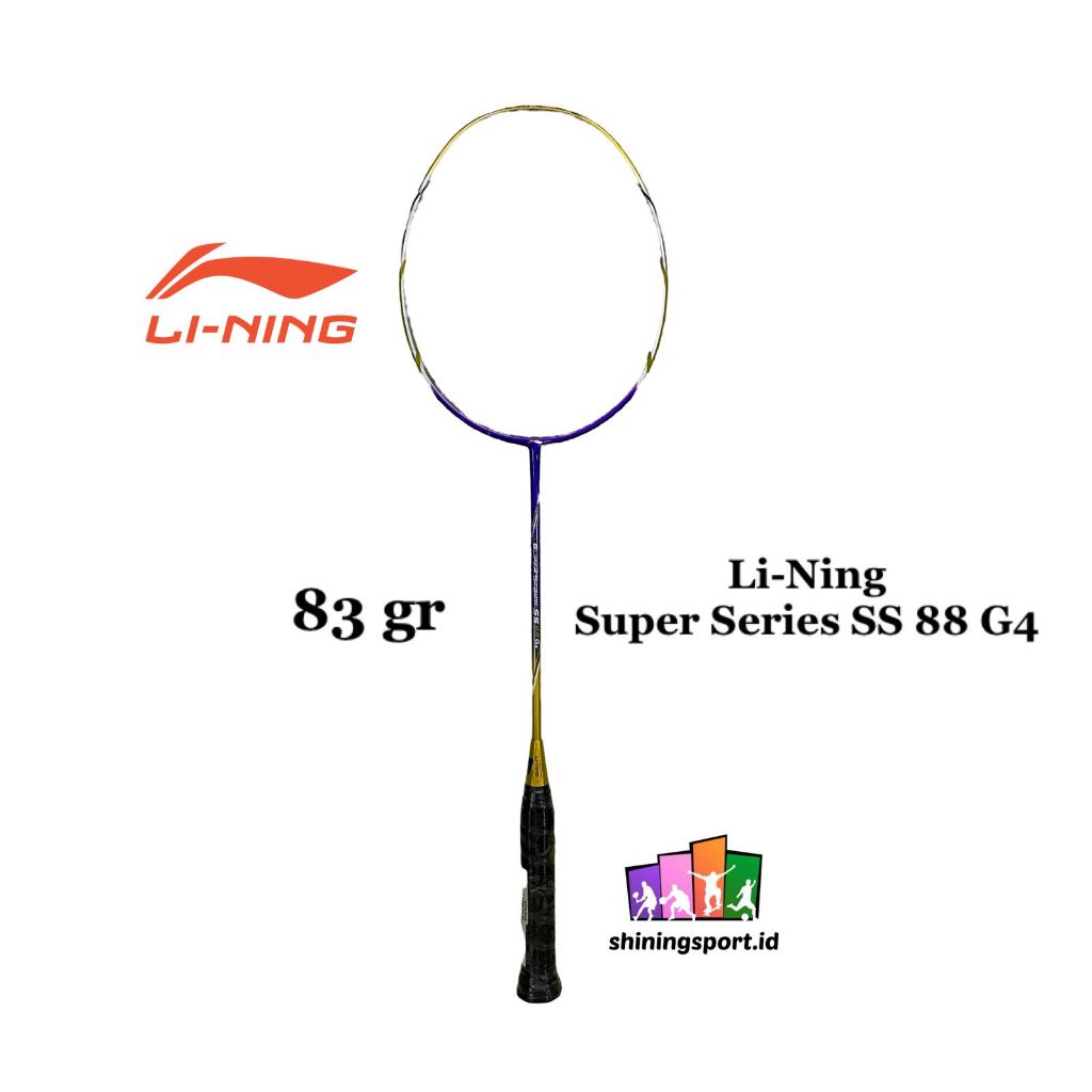 Raket Badminton Li-Ning Super Series SS 88 G4 (+ Free Tas Li-Ning Single, Senar Li-Ning AP 6 + Jasa 