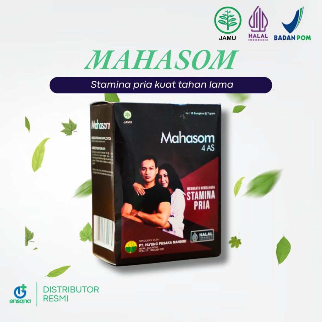 Mahasom Jamu Serbuk Stamina Pria Kuat Tahan Lama ( Herbal ) Isi 10
