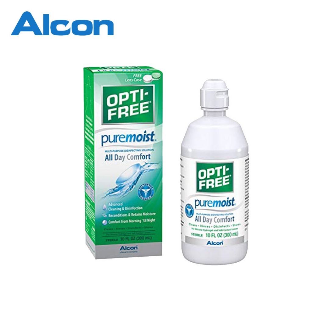 Lensza | Opti Free Solution Puremoist by Alcon | Optifree Pure Moist 300ml | Cairan Softlens Opti Fr