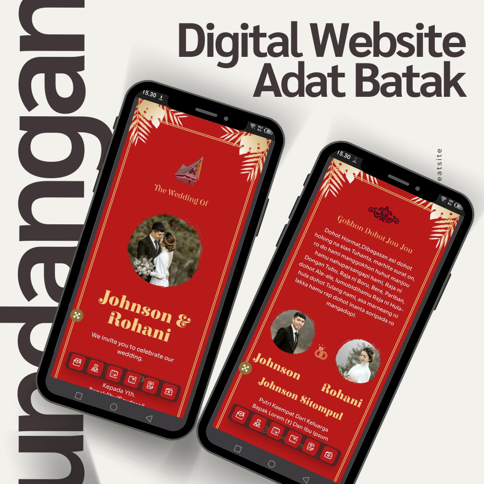 Undangan Digital Pernikahan Website Adat Batak Kristen Wedding Invitation Ekspres Link Wa Premiumm