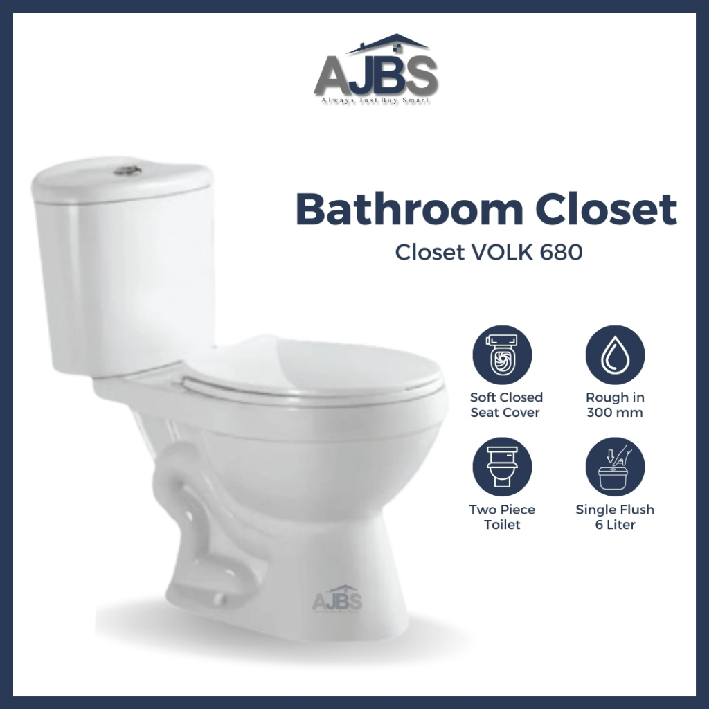 Volk Kloset Toilet - Closet Duduk - Toilet duduk - Toilet / Kloset Duduk Volk 680 Two Piece Toilet