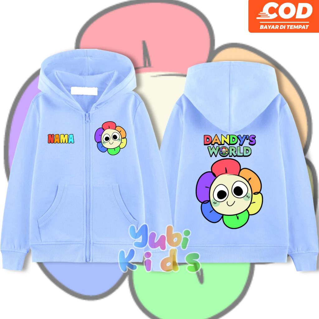 Yubi Kids Hoodie Dandy's World / Jaket Resleting Anak Dandy's World Free Nama