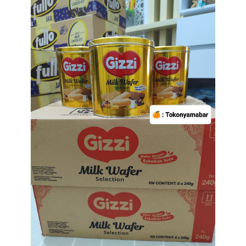 

GIZZI Milk Wafer kaleng 240Gr