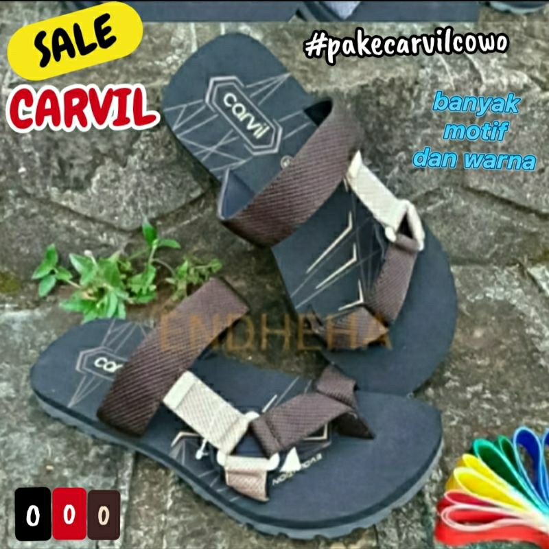 Sandal pria Carvil slop jepit jempol spektra kekinian harian