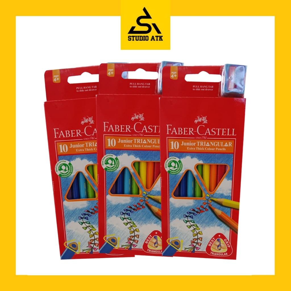 

PENSIL WARNA JUNIOR TRIANGULAR FABER CASTELL 10W