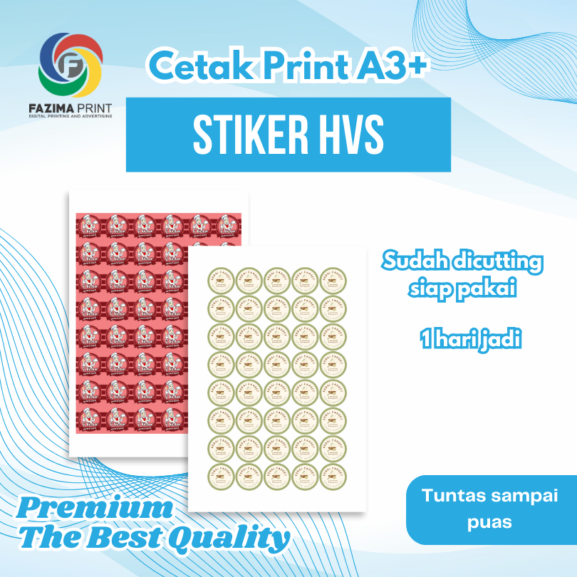 

Print Sticker Label HVS A3+ Print & Cut - Cetak Stiker HVS Custom Murah